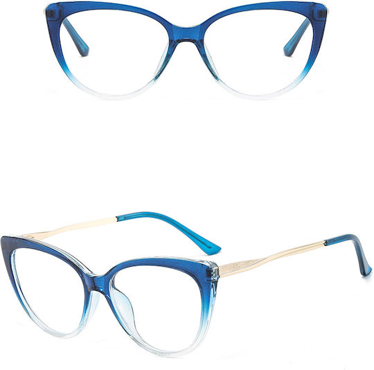 Techsuit Screen Protection Glasses Katzenauge in Blau Color