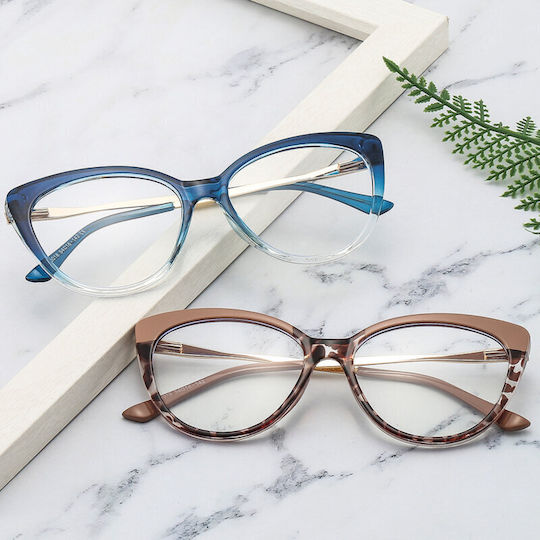 Techsuit Screen Protection Glasses Katzenauge in Blau Color
