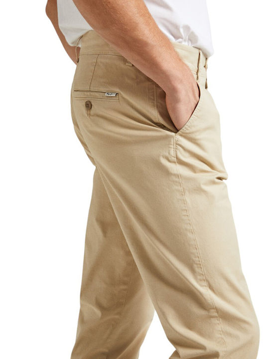 Trousers Chino in Slim Fit Beige