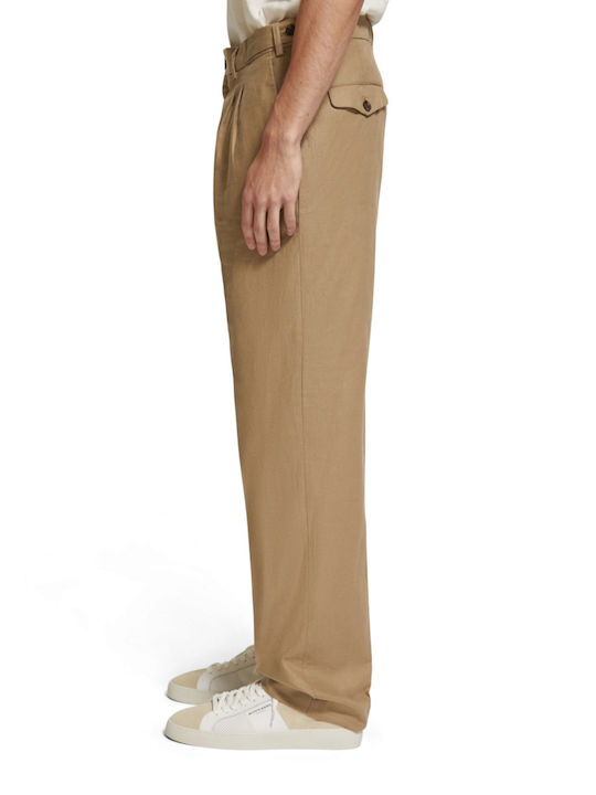 Scotch & Soda Men's Trousers Chino in Straight Line Beige