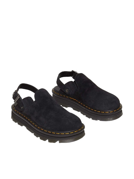 Dr. Martens Zebzag Γυναικεία Δερμάτινα Σαμπό Μαύρα