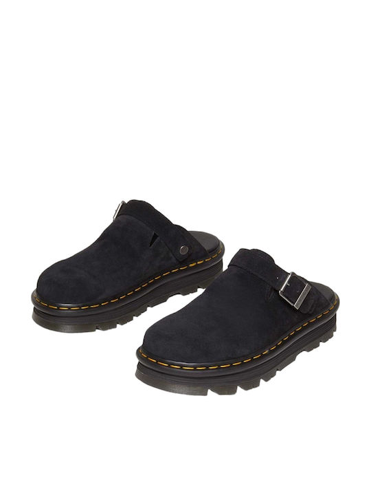 Dr. Martens Zebzag Γυναικεία Δερμάτινα Σαμπό Μαύρα