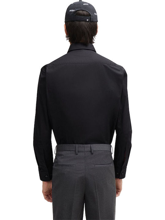 Koey Long-sleeved Cotton Shirt Black