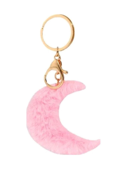 Schlüsselanhänger Handmade Gold Metallic Mond Lutrino Rosa 14x6cm (tatu Moyo)