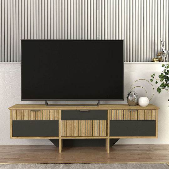 Stand TV Venita Sapphire Stejar Antracit L150xA35xÎ45.3cm