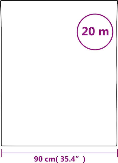 vidaXL Αυτοκόλλητο Βιτρίνας Αμμοβολής 90cm x 20m Λευκό 3206465 1τμχ