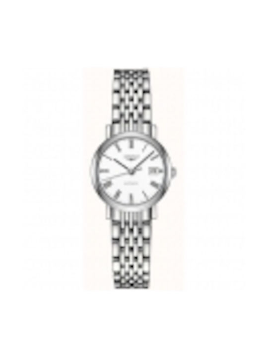 Longines Elegant Ladies Ρολόι με Ασημί Μεταλλικό Μπρασελέ