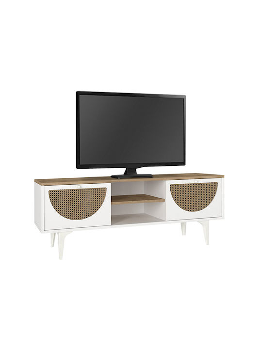 Stand TV Aureta Alb - Sapphire Oak L150xA35xÎ52.8cm