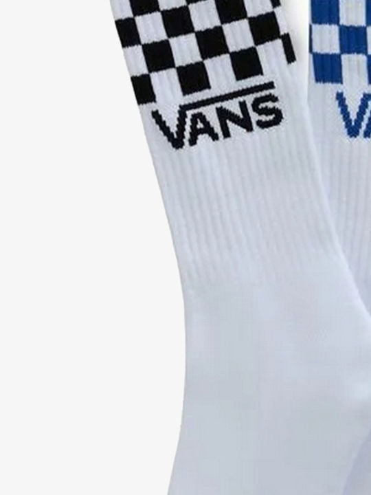 Vans Classic Check Crew Ανδρικές Κάλτσες White 3Pack