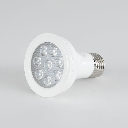 GloboStar LED крушка 8W 85mm за фасунга E27 и форма PAR20 Хладно бяло 800лм Димируем