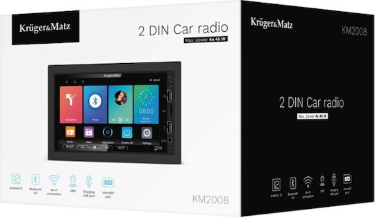 Kruger & Matz Автомобилна Аудио Система (Блутут/USB/WiFi/GPS/Apple-Carplay/Android-Auto) с Тъчскрийн 7"