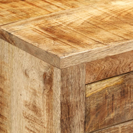 Μπουφές από Μασίφ Ξύλο με Συρτάρια Καφέ 80x30x65cm