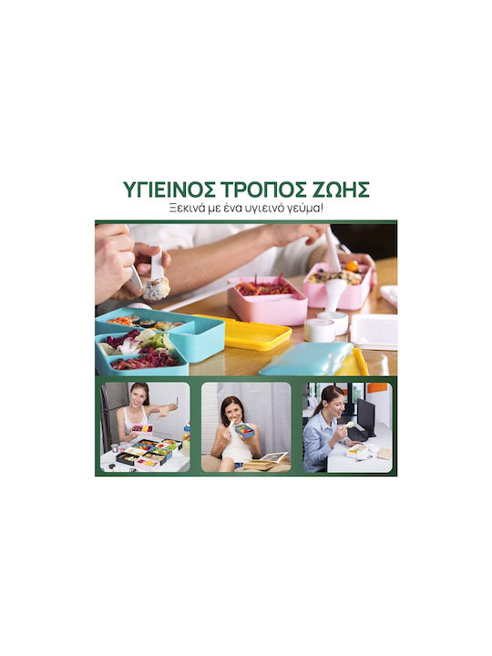 Microwave Bamboo Lunch Box Green