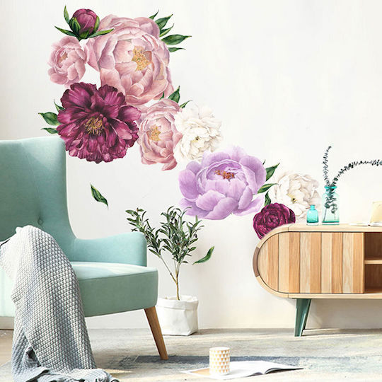 Autocolant autocolant, flori decorative Boujori, roz, Original Deals®