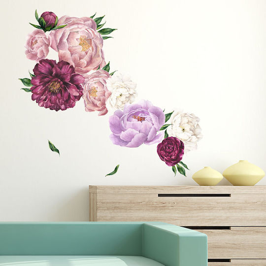 Autocolant autocolant, flori decorative Boujori, roz, Original Deals®