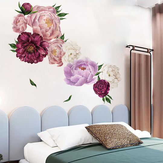 Autocolant autocolant, flori decorative Boujori, roz, Original Deals®
