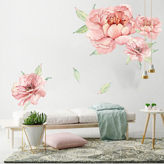 Autocolant decorativ de perete cu flori japoneze, multicolor, Original Deals®