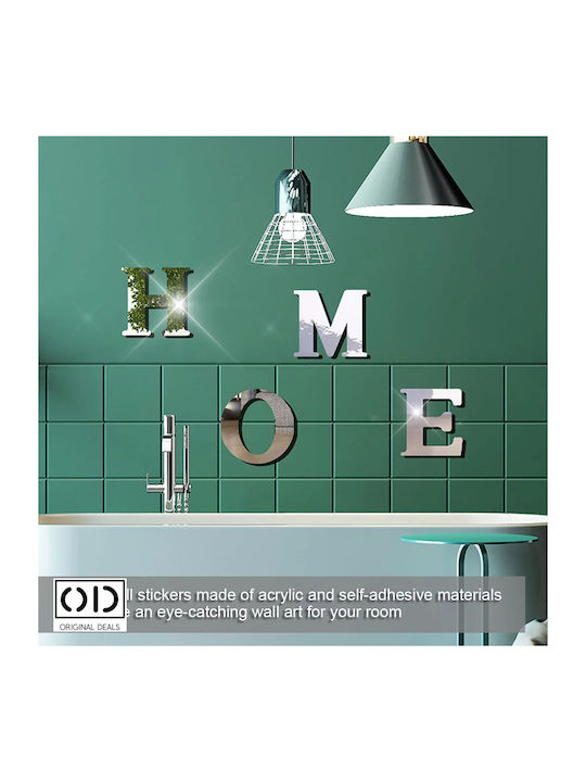 Self-adhesive Mirror For Home Decor And Interior Design, Premium Acrylic Pvc, Set Of 4 Letters, Original Deals