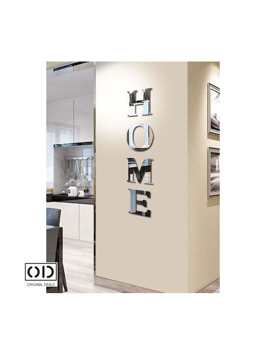 Self-adhesive Mirror For Home Decor And Interior Design, Premium Acrylic Pvc, Set Of 4 Letters, Original Deals