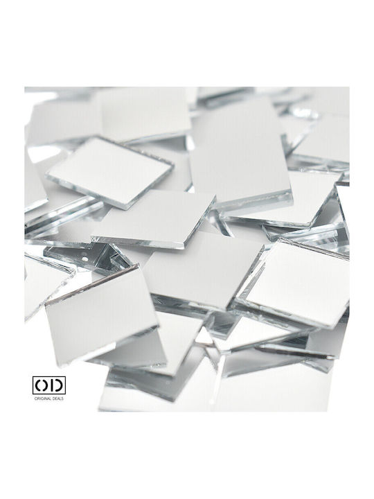 Adhesive Acrylic Mirrors For Interior Decor And Design, Set Of 100 Pieces In Square Shape, Size 4 X 4 Cm, Pvc, Original Deals