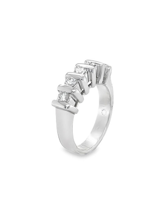 Xryseio Damen Ring mit Diamant aus Weißgold 18K