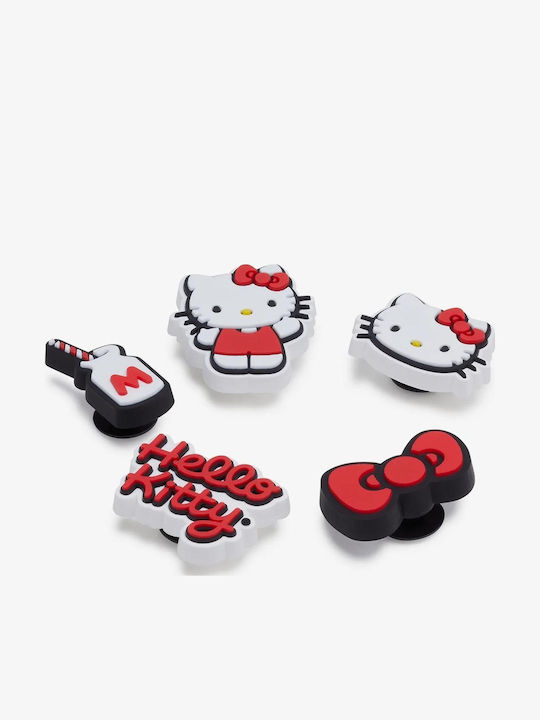 Crocs Джибитс Декорации За Обувки Hello Kitty Червени 5 Брой
