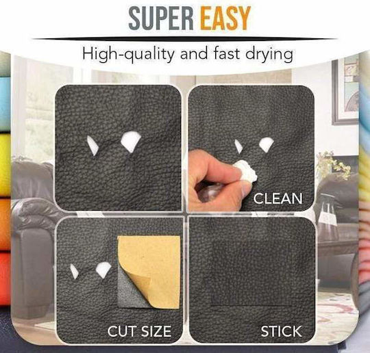 Țesătură pentru Mobilier Piele ecologică 50x138buc Negru
