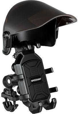 Brcovan Αντικραδασμική Mount Phone Motorcycle with Adjustable Arm 5.4-7.2" for Steering Wheel with Shade/Cover (5.4" to 7.2")