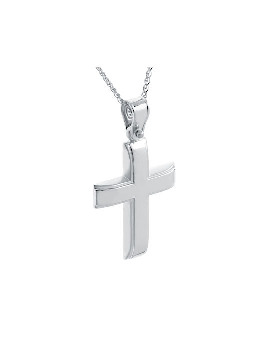 Ioannou24 Herren Gold Kreuz 14K mit Kette