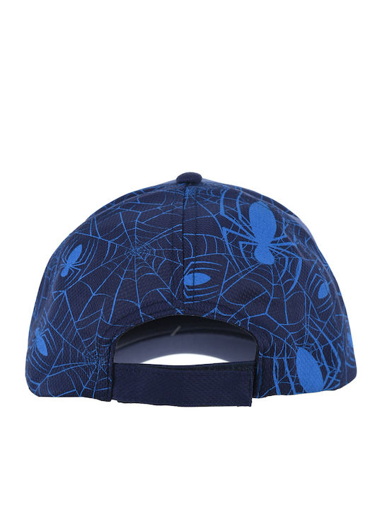 Superheroes Kids' Hat Jockey Fabric Blue