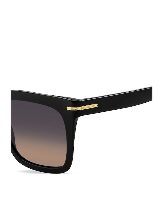Boss Women's Sunglasses with Black Plastic Frame and Multicolour Gradient Lens BOSS 1656/S 807/PR