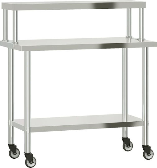 vidaXL The translation of the Liquid template into German while preserving the initial syntax and HTML tags is as follows: Edelstahl-Werkbank B110xT55xH120cm