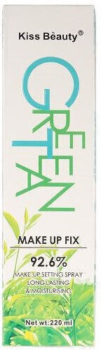 Спрей Fixare Machiaj, Kiss Beauty, Зелен чай, Грим, 220 мл