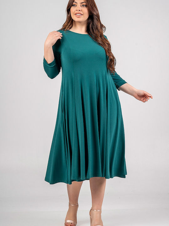 Lovesize Midi Dress Green