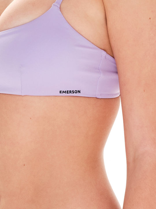 Bikini Set Sports Bra with Removable Padding and Brazil Lilac