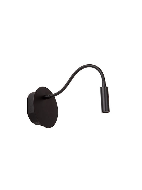 Lucide Lightning Μονό LED Θερμό Λευκό Σποτ σε Μαύρο Χρώμα