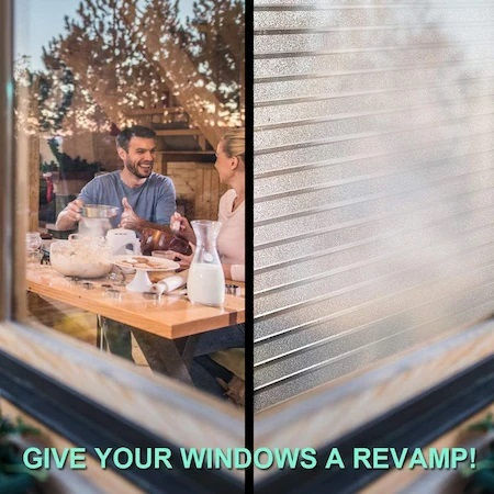 Decorative Window Film, Sun Protection Sticker, 60 X 200 Cm, 2 X 4 Cm Stripes, Original Deals