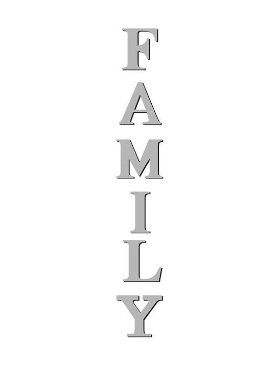 Self-adhesive Mirror For Interior Decor And Design, Family Model, Premium Acrylic Pvc, Set Of 6 Letters, Original Deals