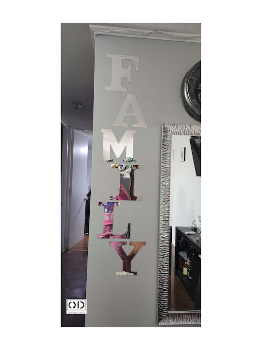 Self-adhesive Mirror For Interior Decor And Design, Family Model, Premium Acrylic Pvc, Set Of 6 Letters, Original Deals