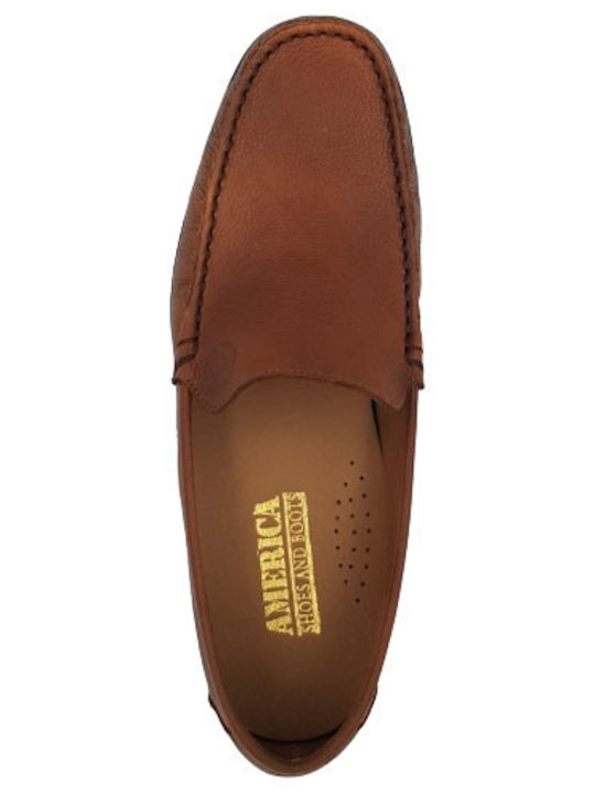 Men's Leather Moccasins Tabac Brown