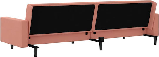 Двуместен Диван Спалня Кадифе Розов 220x100x69см.