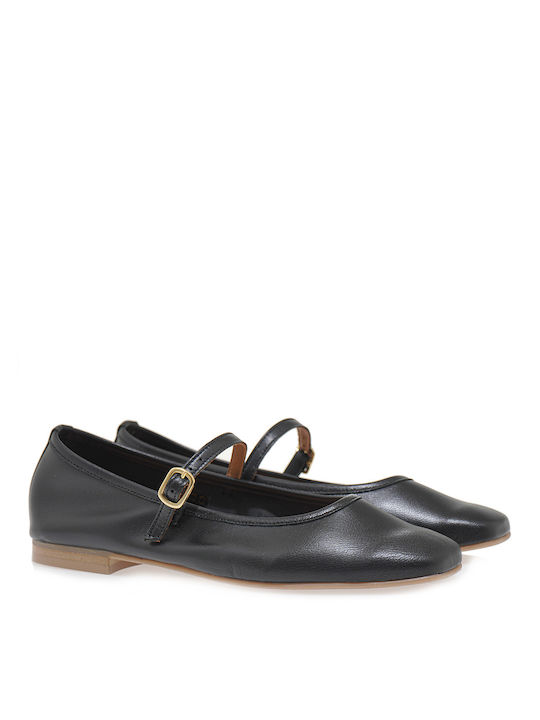 WeDo Shoes Leather Ballerinas Black