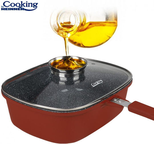 Heinner Calabria Pfanne aus Aluminiumguss mit Deckel mit Keramikinnenbeschichtung 9cm