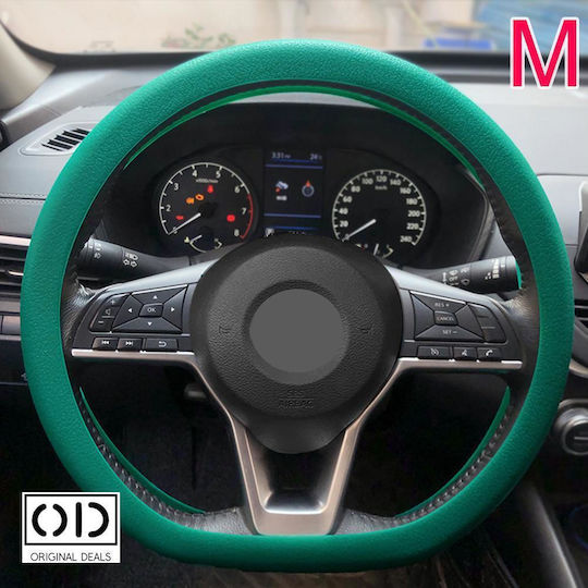 Husă Volan Auto cu Diametru 33-40cm Silicon Verde