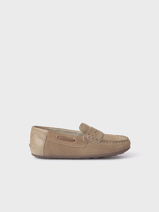 Mayoral Leather Moccasins Beige