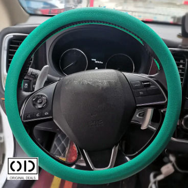 Husă Volan Auto cu Diametru 33-40cm Silicon Verde