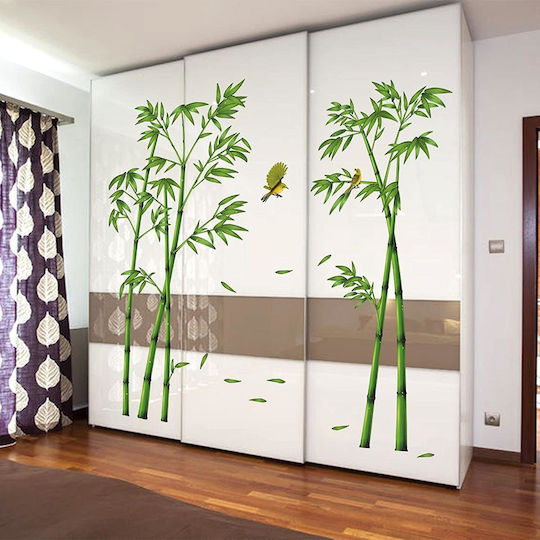 Dekorative Sticker für Möbel und Wand, Bambus Pflanzen und Vögel Colibry, 295 X 165 Cm, Original Deals