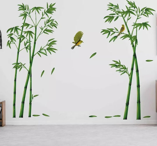 Dekorative Sticker für Möbel und Wand, Bambus Pflanzen und Vögel Colibry, 295 X 165 Cm, Original Deals