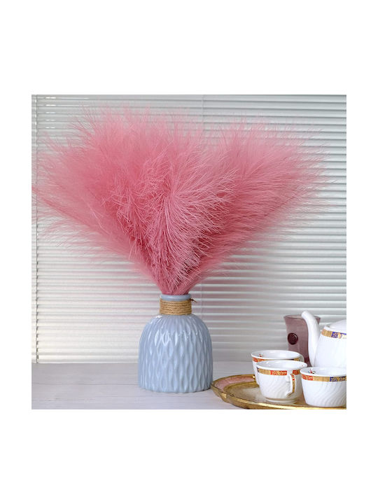 Διακοσμητικό Φτερό Pampas grass Ροζ 43.5cm 3τμχ