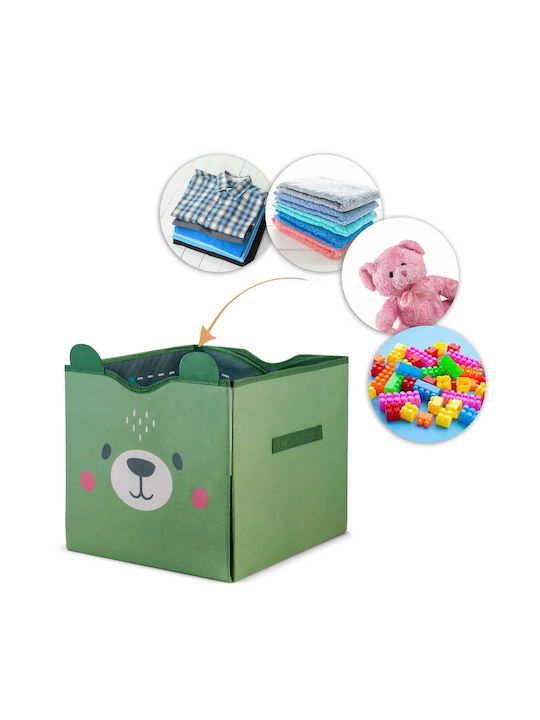 Nukido Children's Storage Basket made of Fabric Green 33x32x39cm 1pcs